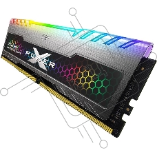 Оперативная память Silicon Power Xpower Turbine, DDR4, 16GB (1x16 GB), 3600 MHz, CL18, радиатор, RGB, серый, чёрный