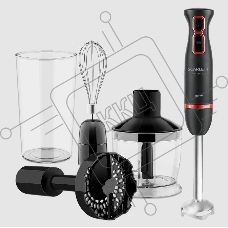 Блендер погружной Scarlett SC-HB42M44 800Вт черный/красный