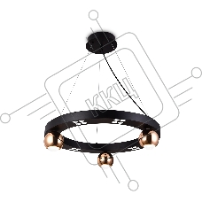 Светильник подвесной светодиодный FL5961 BK/GD черный/золото 4200K 32W D600*1200 (Без ПДУ)