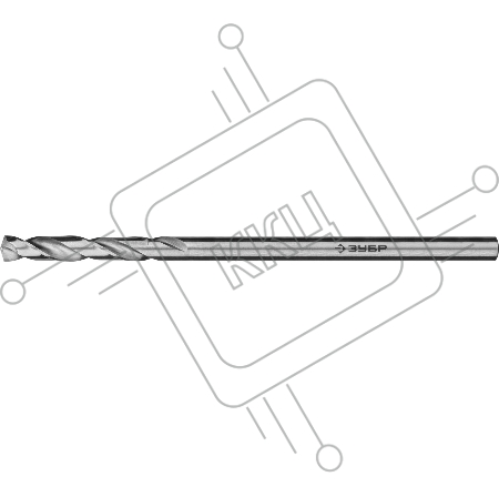 Сверло по металлу ЗУБР ПРОФ-А 0.9х32мм, сталь Р6М5, класс А