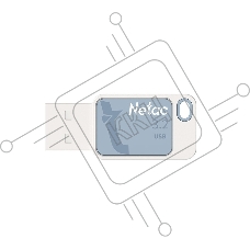 Флеш Диск Netac UA31 4Gb <NT03UA31N-004G-20BL>, USB2.0, голубая