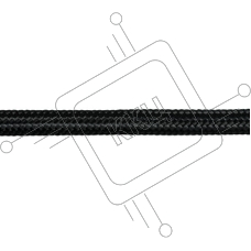 Кабель Aukey Nylon Braided 100w Kevlar 1m черный