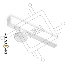 Крепеж трековый для корпуса DIY D60mm  232*60*80 WH белый