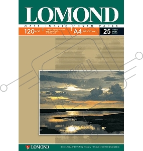 Фотобумага LOMOND Односторонняя Матовая, 120г/м2,A4 (21X29,7)/25л. для струйной печати