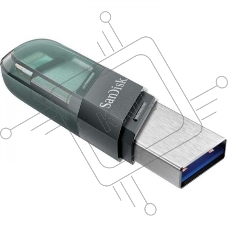 Флеш диск Sandisk 256Gb iXpand Flip SDIX90N-256G-GN6NE USB3.1 зеленый/серебристый