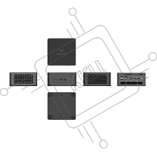 Мини ПК Minisforum UM880Pro/32Gb+1Tb (AMD R7 8845HS) 32Gb+1Tb, AMD Radeon780M, Win11 Pro