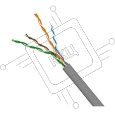 Кабель TWT UTP, серии XS, 2 пары, Кат.5e, PVC, 305 метров, серый