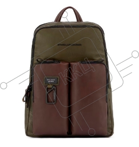 Рюкзак унисекс Piquadro Harper CA3869AP/VETM зеленый/коричневый натур.кожа
