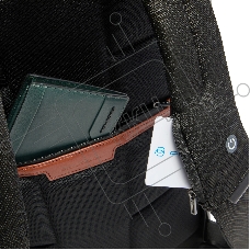 Рюкзак мужской Piquadro Oberon CA7280W150/N роллтоп черный нейлон/натур.кожа