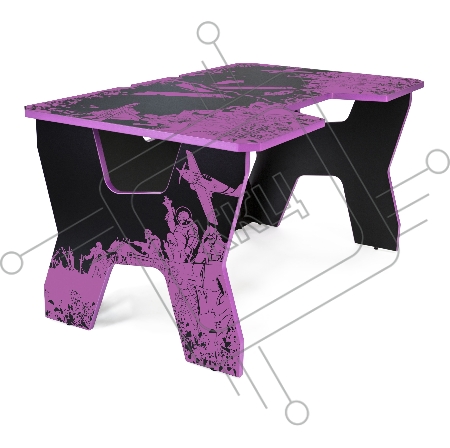 Игровой стол Generic Comfort Gamer2/VS/NP чёрно-фиолетовый (ЛДСП Е1,150 x 90 x 75)