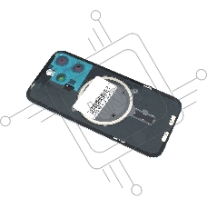 Задняя крышка (стекло) для iPhone 15 Pro (A3102) в сборе со стеклом камеры синяя