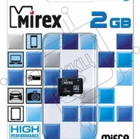 Флеш карта microSD 2GB Mirex microSDHC Class 4