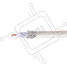 Кабель коаксиальный Cablexpert, RG-6U-CS-2, 75 Ом, 64%, 1 мм, CCS, белый, 100 м