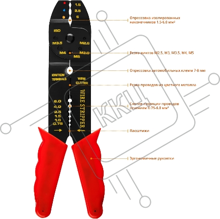 Стриппер многофункциональный, 0.75 - 6 мм2, MIRAX 22692