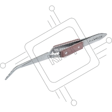 Обратный пинцет Pro'sKit 1PK-117T загнутый, 164мм