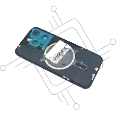 Задняя крышка (стекло) для iPhone 15 Pro (A3102) в сборе со стеклом камеры черная