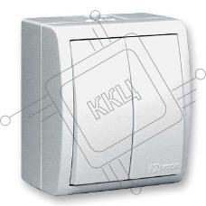 Выключатель 2-кл. ОП Simon15 10А IP54 бел. Simon 1594398-030