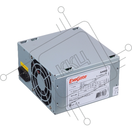 Блок питания Exegate EX253682RUS-S AA400, ATX, SC, 8cm fan, 24p+4p, 2*SATA, 1*IDE + кабель 220V с защитой от выдергивания
