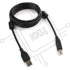 Кабель USB 2.0 Pro Cablexpert CCF2-USB2-AMBM-6, AM/BM, 1.8м, экран, 2феррит.кольца, черный, пакет