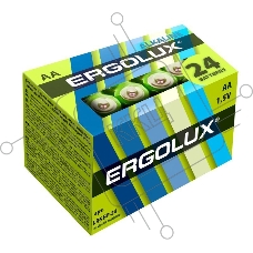 Элемент питания алкалиновый Ergolux LR6 Alkaline BP-24 (уп.24шт)