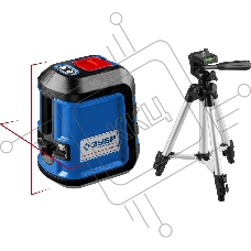 Нивелир лазерный ЗУБР КРЕСТ-15, суперкомпакт, 15м, точн. +/-0,3 мм/м, штатив, чехол