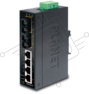 Коммутатор для монтажа в DIN рейку PLANET Technology ISW-621TS15 IP30 Slim Type 4-Port Industrial Ethernet Switch + 2-Port 100Base-FX(15KM) (-40 - 75 C)