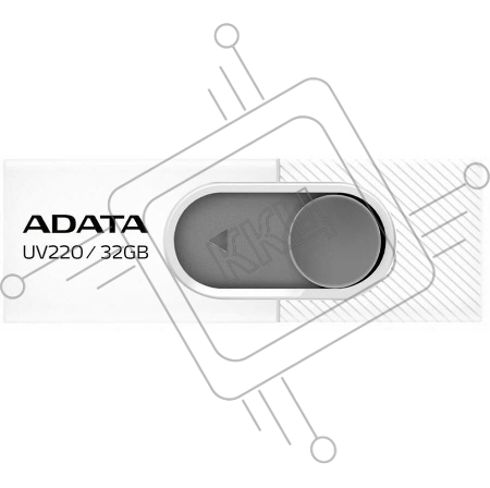 Флеш накопитель 32GB ADATA UV220, USB 2.0, белый/серый
