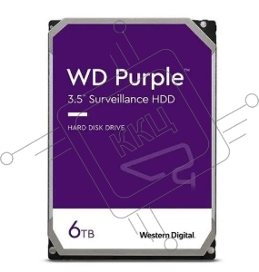 Жесткий диск WESTERN DIGITAL Purple Surveillance 6Тб Наличие SATA 3.0 256 Мб 5400 об/мин 3,5