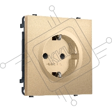 Комплект механизма электрической розетки SIGMA Золото Мягкое касание 50Hz 2P+E с/з с/ш 16A-250V QUANT PRO (SP8870, PR141)