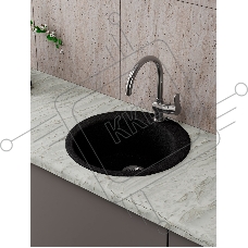 Мойка для кухни BAU Dream Pro D 48, без выпуска, черный камень
