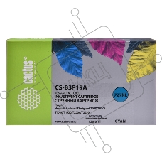 Картридж струйный Cactus CS-B3P19A №727 голубой (130 мл) для HP DJ T920/T1500