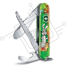 Нож перочинный Victorinox My First Victorinox Rabbit Edition (0.2373.E2) 84мм 9функций зеленый/рисунок карт.коробка