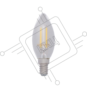 Лампа филаментная REXANT Свеча CN35 9.5 Вт 950 Лм 2700K E14 прозрачная колба
