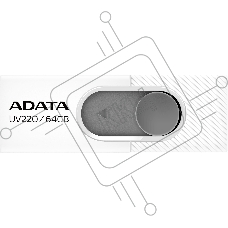Флеш диск 64GB ADATA UV220, USB 2.0, белый/серый