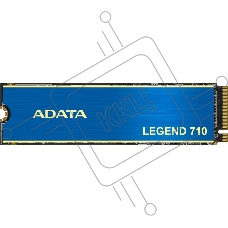 Накопитель SSD ADATA LEGEND 710, 256Gb, PCIe 3.0 x4, M.2 2280, NVMe, R/W 2100/1000, с радиатором