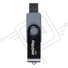 Флешка USB Smartbuy Twist Black (SB004Gb2TWK), 4Gb, USB 2.0, R/W 10/7, черный