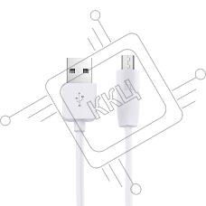 Кабель USB 2.0 hoco X1, AM/microBM, белый, 2м