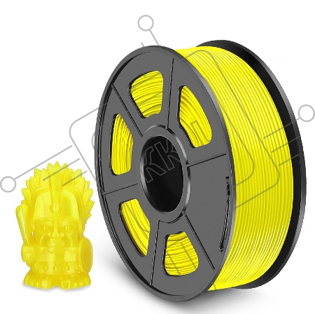 Филамент NVPRINT PETG Yellow для 3D печати диаметр 1.75мм  длина 330 метров  масса 1 кг