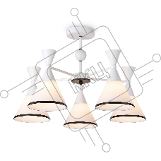 Светильник Ambrella light TR3165/5 WH/BK белый/черный E27/5 max 60W D580*380