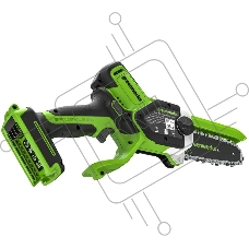 Цепная мини пила аккумуляторная GreenWorks GD24CS15 24V, 15см, бесщеточная, с автоматической смазкой цепи, без АКБ и ЗУ [2010107]