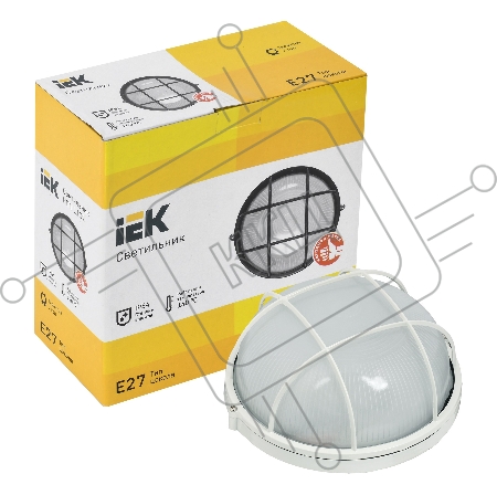 Светильник Iek LNPP0-1102-1-100-K01 НПП1102 белый/круг с реш. 100Вт IP54  ИЭК