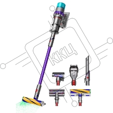 Пылесос вертикальный Dyson Gen5 Detect Absolute (SV23) никель/пурпурный, питание от аккумулятора, 262 Вт, уборка сухая, пылесборник 0.77 л, работа от АКБ max - 70 мин