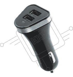 Автомобильное зарядное устройство QUMO 3A, 2 USB, 1A+2A черный, кабель Micro USB в комплекте