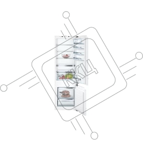 Холодильник Bosch KIS87AFE0 Встраиваемый двухкамерный 177.2х54.1х54.5 см, 272 (211+64) л, LED Освещение, зона свежести Hydrofresh, BigBox в морозилке