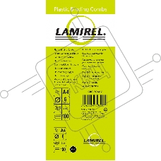 Пружины для переплета пластиковые Lamirel LA-7866702 6мм черный 100 шт