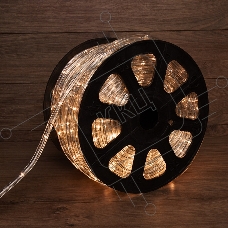 Дюралайт LED, свечение с динамикой (3W) - ТЕПЛЫЙ БЕЛЫЙ, 24 LED/м, бухта 100м