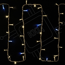 Гирлянда модульная «Дюраплей LED» 20 м, 200 LED, белый каучук, мерцающий Flashing (каждый 5-й диод) свечение теплое белое