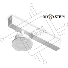 Крепеж трековый для корпуса DIY D85mm 232*83*105 WH белый
