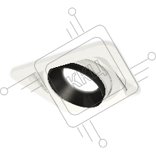 Комплект встраиваемого поворотного светильника Ambrella light XC7658021 SWH/PBK белый песок/черный полированный MR16 GU5.3 (C7658, N7031)