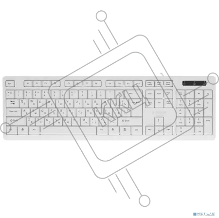 Клавиатура Gembird KB-8355U, USB, белый (бежевый), лазерная гравировка символов, кабель 1,85м